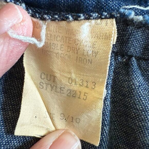 Vtg Skirt Denim Jeans Tiered Button Front Western Boho Bohemian 9/10 Hippie - Picture 3 of 5